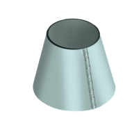 Обечайка оцинкованная коническая 3000x2120x20 мм Ст3 ГОСТ 14249-89