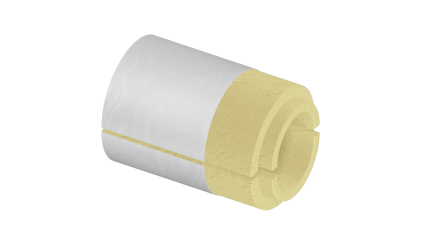 скорлупу ППУ фольгированная 57x40 мм для труб купить в Уфе