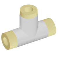 Тройник теплоизоляционный минераловатный оцинкованный 1220x108 мм ГОСТ 30732-2020
