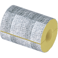 Цилиндр теплоизоляционный минераловатный вырезной фольгированный 102x100x500 мм НГ Ц 100 ГОСТ 23208-2022