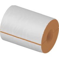 Цилиндр теплоизоляционный базальтовый вырезной оцинкованный 720x60x500 мм Г1 Ц 100 ГОСТ 23208-2022