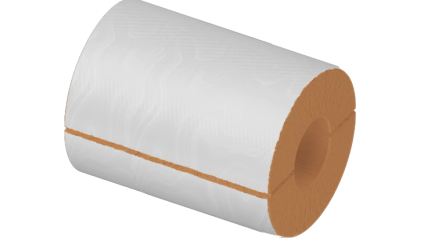 Цилиндр теплоизоляционный базальтовый 133x60x500 мм Г1 Ц 100 фото цилиндр теплоизоляционный базальтовый 133x60x500 мм Г1 Ц 100 купить в Уфе